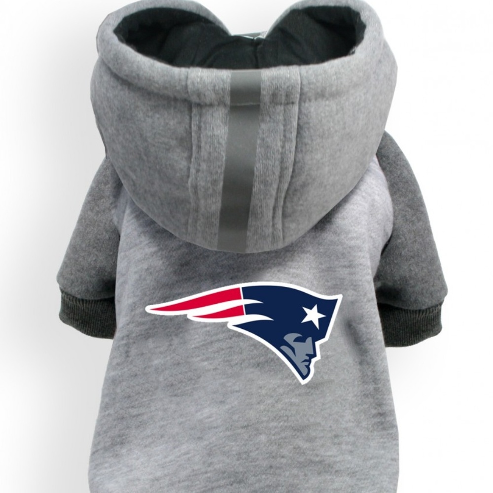 NFL Team Dog Winter Hoodie - Patriots